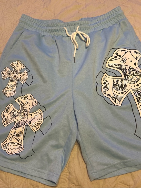 ROMWE Other - ROMWE Light Blue Elastic Waist Shorts with Pockets